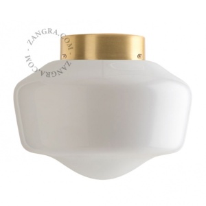 Plafoniera maro alama/alba din sticla Mady Zangra