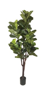 Planta artificiala cu ghiveci verde din fibre sintetice 220 cm Ficus Bizzotto