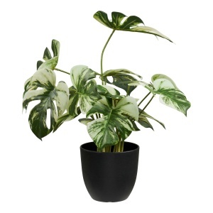 Planta artificiala din fibre sintetice verzi 41 cm Monstera House Nordic