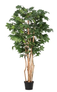 Planta artificiala verde/neagra din fibre sintetice 195 cm Canadian Maple Bizzotto