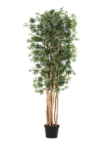 Planta artificiala verde/neagra din fibre sintetice 210 cm Palmate Maple Bizzotto