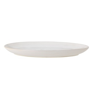 Platou alb din ceramica 21x31cm Winter Bloomingville