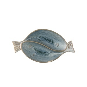 Platou pentru aperitive albastru din ceramica 9x17 cm Mei Creative Collection