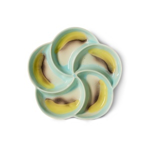 Platou pentru aperitive multicolor din ceramica 20 cm 70s ceramics Glint HKliving