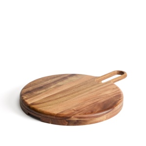 Platou pentru branzeturi cu unstensile maro din lemn 36x46 cm Blera Kave Home