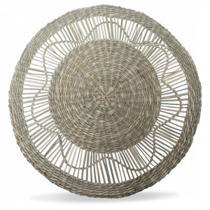 Protectie masa rotunda crem din fibre naturale 35 cm Milos The Home Collection