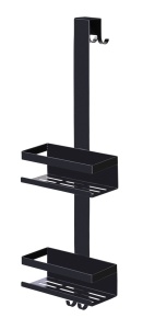 Raft pentru baie din metal negru Bribano Duo Wenko