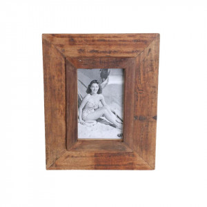 Rama foto dreptunghiulara maro din lemn 20x25 cm Vintage Small Raw Materials