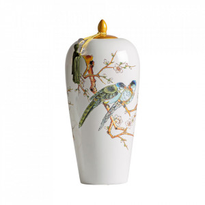 Recipient cu capac multicolor din ceramica 20x45 cm Azzad Vical Home