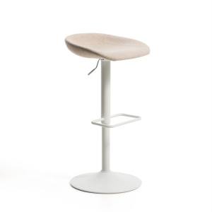 Scaun bar ajustabil bej/alb din textil Danua Kave Home