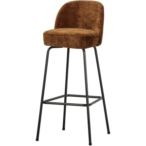 Scaun bar din textil maro deschis Vogue High Chenille Woood