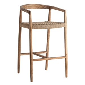 Scaun bar maro din lemn Caen Elle Vical Home