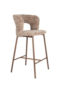 Scaun bar maro din textil Chelsea Quiet Object