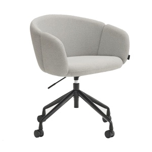 Scaun birou gri deschis/negru din textil Add Teulat
