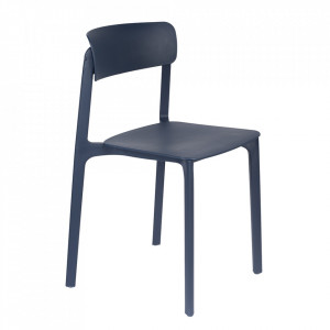 Scaun dining albastru din plastic Clive Quiet Object