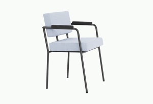 Scaun dining albastru/negru din metal Monday Vidar Ice - 723