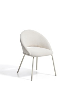Scaun dining bej din textil Bonali Chenille Kave Home
