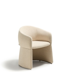 Scaun dining bej din textil Bosca Kave Home