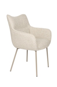 Scaun dining bej din textil Jacques Arms The Home Collection