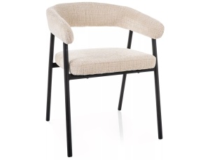 Scaun dining bej din textil Katana The Home Collection
