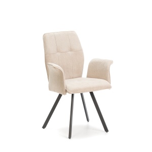 Scaun dining bej din textil Mery Arm The Home Collection