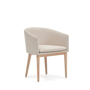 Scaun dining bej din textil n Harlan Kave Home