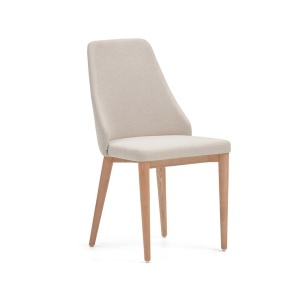 Scaun dining bej din textil Rosie Kave Home