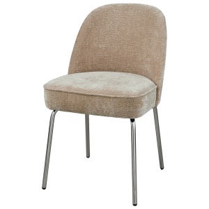 Scaun dining bej nisipiu/argintiu din textil Vogue Chenille Woood
