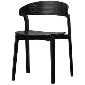 Scaun dining din lemn negru Cras Woood