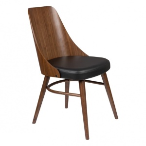Scaun dining din piele ecologica maro Chaya Dutchbone