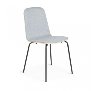 Scaun dining din textil gri Canele Kave Home