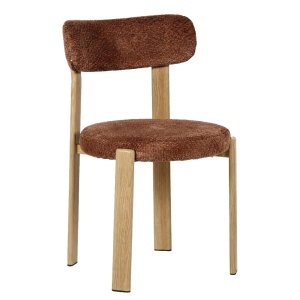 Scaun dining din textil maro Duna Quiet Object