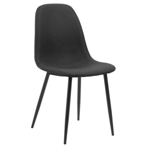Scaun dining din textil negru Celia Quiet Object