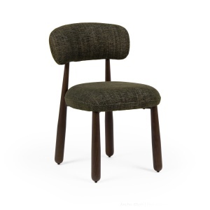 Scaun dining din textil verde inchis Venix Quiet Object