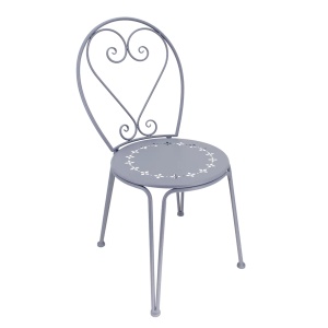 Scaun dining exterior mov/gri din metal Belle Époque Esschert Design