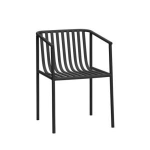 Scaun dining exterior negru din metal Villa Hubsch