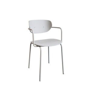 Scaun dining gri deschis din metal Arch Hubsch