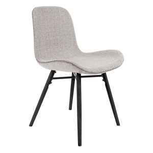 Scaun dining gri deschis din textil Lester Quiet Object