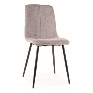 Scaun dining gri din textil Alan The Home Collection