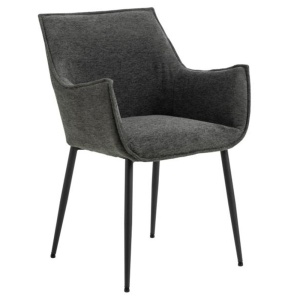 Scaun dining gri inchis din textil Bonita Apia Actona Company
