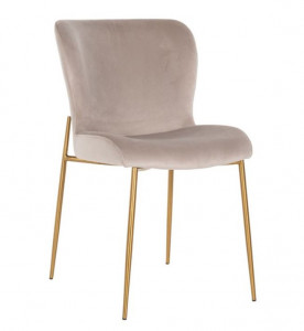 Scaun dining kaki/auriu din poliester si metal Odessa Richmond Interiors