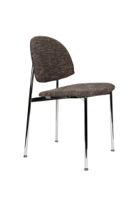 Scaun dining maro/argintiu din textil Sunrise Zuiver