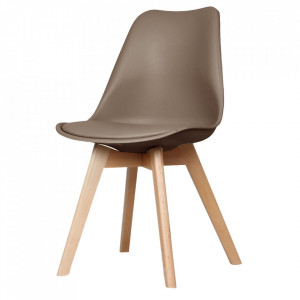 Scaun dining maro din lemn de fag si plastic Scandy The Home Collection
