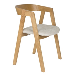 Scaun dining maro din textil Mads Natural Zuiver