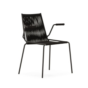 Scaun dining negru din metal Emily The Home Collection