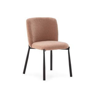 Scaun dining negru/rosu corai din textil Ginny Line The Home Collection