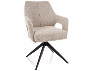 Scaun dining rotativ bej din textil Olsen The Home Collection