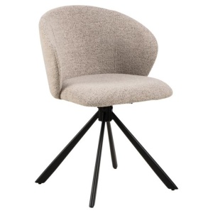 Scaun dining rotativ din textil bej Pippa Quiet Object