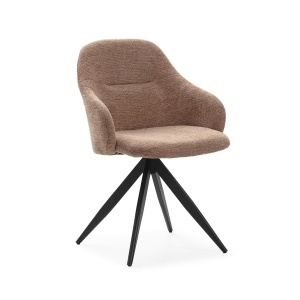 Scaun dining rotativ roz somon din textil Tamara Core The Home Collection