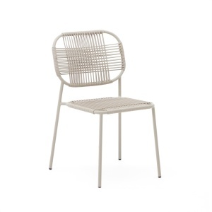 Scaun exterior dining alb din metal Talaier Kave Home